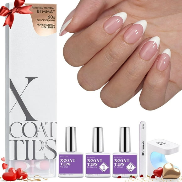Uñas BtartBoxNails XCOATTIPS French Short Almond Gel
