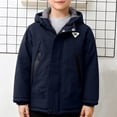 thumbnail image 2 of WRKEKC Kids Puffer Jacket Multi Cargo Pocket Hooded Full Zip Fleece Lined Thick Warm Long Sleeve Outdoor Outer Coats for 4-14 Years, 2 of 6