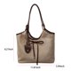 thumbnail image 4 of Bolsos Mano Bolso Hombro Cuero PU Lazo para Mujer Compras Viajes (Caqui), 4 of 9