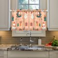 thumbnail image 2 of Yayeee Kitchen Curtains Tier Pair Light Filtering 27"x36" Rod Pocket Short Cafe Window Panel, Christmas Santa, 2 of 7
