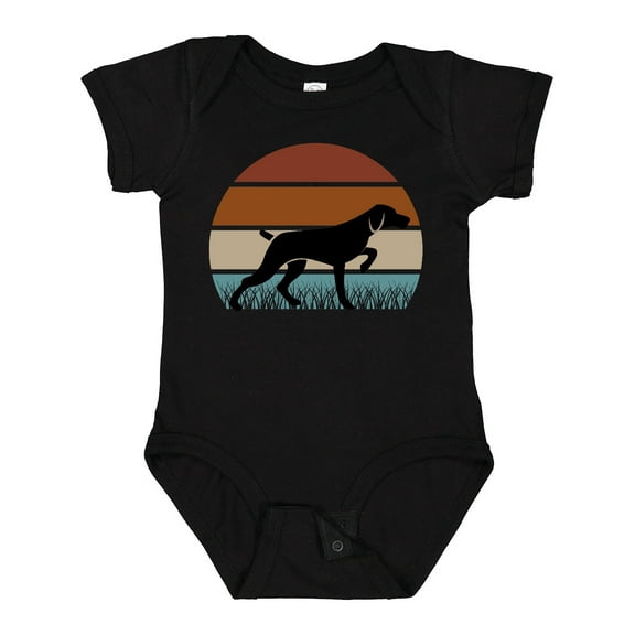 Inktastic Hunting Dog Retro Sunset Boys or Girls Baby Bodysuit