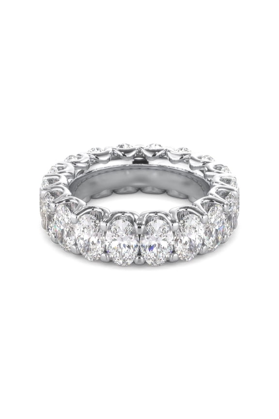 Matching Band For Single Diamond Ring, Oval Cut Full Eternity Diamond Wedding Band Ring, Stacking Engagement Ring, 925 Sterling Silver, 2.4 Ct Simulated Diamond, Daily Wear Ring