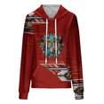 thumbnail image 3 of Pntutb moda mujer manga larga otoño camiseta impresión bolsillos con capucha blusa tops Pntutb Pntutb-5469, 3 of 3