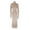 Apricot L, variant on Women Evening Dress Long Sleeves Skinny Solid Color Sheath Hollow Back Floor Length Stretchy Half-high Collar Prom Party Maxi Dress