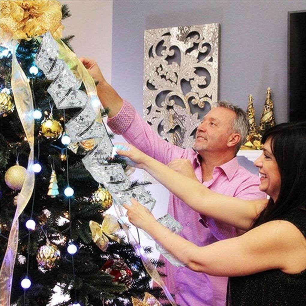 Christmas Tree Ribbon Light String Party Weddings Decoration High