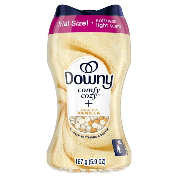 Downy Trial Size In-Wash Softening Booster Scent Beads - Comfy Cozy   Toasted Vanilla - 5.9 oz