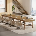 thumbnail image 3 of Finmind 70.87-Inch Rectangle Meeting Table, 6 ft Conference Table for 6-8 People, Light Brown, 3 of 8
