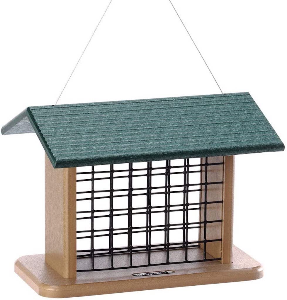 Birds Choice Recycled Brown and Green Seed Block Suet Bird Feeder for