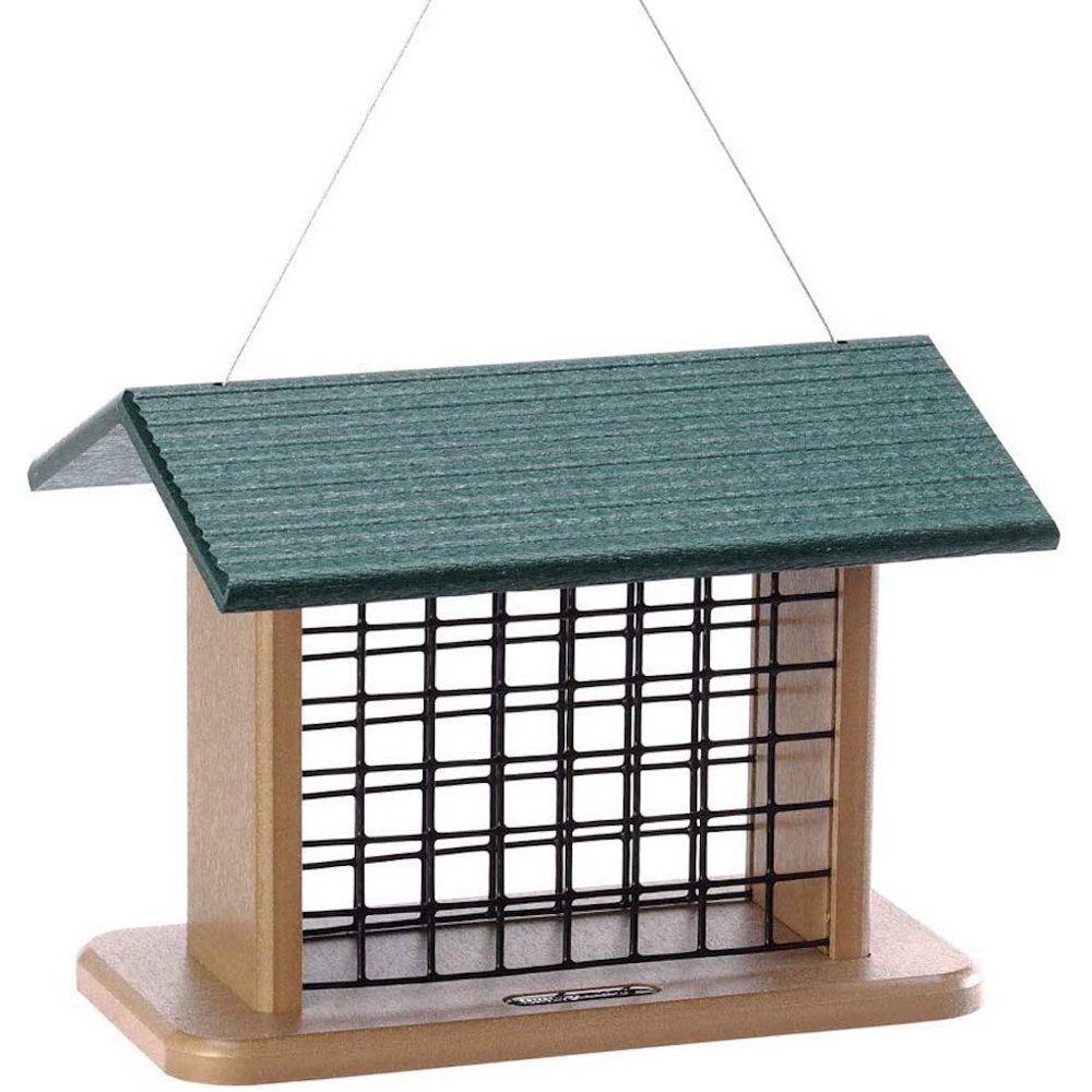 Birds Choice Recycled Brown and Green Seed Block Suet Bird Feeder for