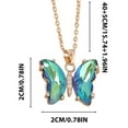 thumbnail image 3 of JingChun Dainty Butterfly Necklace with Birthstones Gold Plated Pendant 16" Chain Birthday Jewelry Gift for Girlfriend Mom Daughter, 3 of 9