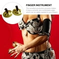 thumbnail image 2 of Raindrops Mini Golden Finger Cymbals for Kids and Dancers, Iron Build with Smooth Finish, 2 Pairs Set for Music and Dance, 2 of 8