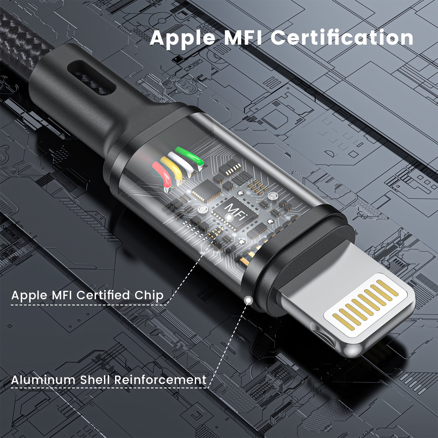 Lot De 3 Câbles De Charge Rapide USB Vers Lightning De 0,9 M Pour