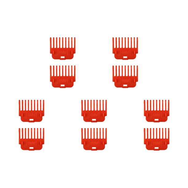 2/ Peine guía T9 Guía de corte Peines Accesorio para cortapelos (2 piezas) Rojo 4 piezas