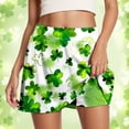 thumbnail image 2 of DHFJKG Womens Athletic Skorts For Running Tennis Clover Print Workout Mini Skirt With Built In Shorts Comfortable Activewear Versatile Skirt, 2 of 7