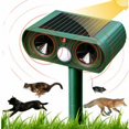 thumbnail image 2 of Repelente de gatos ultrasónico solar Repelente de gatos al aire libre Sensibilidad y frecuencia ajustable Repelente de gatos ultrasónico para repeler animales dañinos Protector de jardín D, 2 of 6