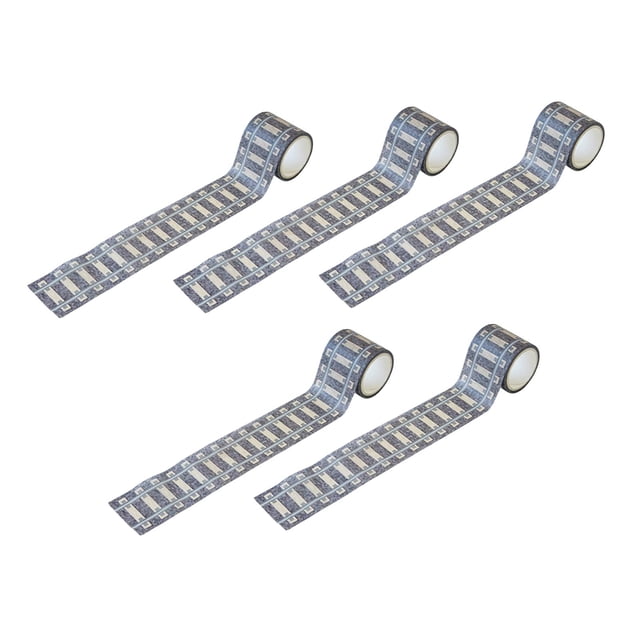 TISHITA 5x Straight Track Sticker Miniature Road Tape for Metal Party Route Planning for train