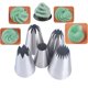 thumbnail image 1 of 5 Pcs/set Large Piping Set,stainless Steel Decoration Set Nozzles Tip,pastry Cake, 1 of 5