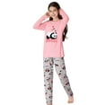 thumbnail image 4 of Beezizac Soft Modal Cute Panda Pajamas for Girls Long Sleeve & Pants Set Jammies Big Kid Size 8, 4 of 7