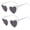 2 White, variant on Heart Shaped Sunglasses for Women Eye Mod Style Retro Glasses