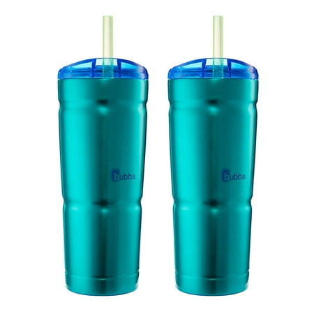 Stainless Steel Thermal Tumbler Bubba Envy S Vaccum-Insulated Stainless Steel Tumbler with Straw 2 pack, 24 oz, Island Teal ()