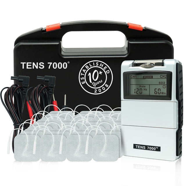 Estimulador muscular digital TENS Unit TENS 7000 con 48 almohadillas