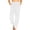 White, variant on Lilgiuy Women's Fashion Casual Solid Color High Waist Lace-up Loose Trousers Long Pants Wine 8(L) Winter Fashion 2022