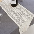 thumbnail image 5 of Table Runner,Farmhouse Style Cotton Lace Table Runner Vintage Style Home Bridal Shower Country Wedding Party Coffee Table Decor24*300cm, 5 of 6