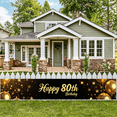thumbnail image 6 of Elegant Gold 80th Birthday Banner Celebration Backdrop Party Decoration Photography Props Festive Event Supplies Birthday Party Decor Decors, 6 of 8