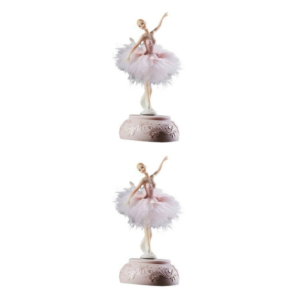 Caja musical elegante bailarina Inteprter 2piezas Rosa