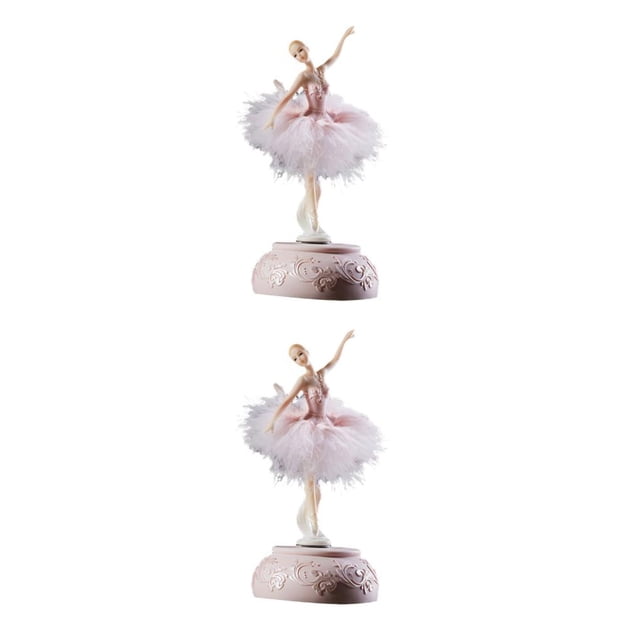 Caja musical elegante bailarina Inteprter 2piezas Rosa