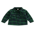 thumbnail image 1 of EIMELI Veste d'Automne pour Bébé Garçon, Chemises à Carreaux, Col Rabattu, Boutonnage Simple, Vert 2-3 Ans, 1 of 10