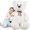 White, variant on MaoGoLan 35'' Brown Footprints Teddy Bear Stuffed Animal Cute Gaint Plush Bear Toy
