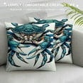 thumbnail image 3 of PIKWEEK  Ocean Beach Theme Decorative Pillow Case Throw Pillow Covers Big Crab Sea Coastal Farmhouse Waist Oblong Rectangle Throw Pillowcase for Sofa Couch Bed Home Cotton  Multiple specifications, 3 of 5