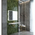 thumbnail image 4 of 36" White Solid Surface Stone Minimalist Wall Mount Bathroom Sink with Overflow, 4 of 8