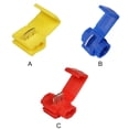 thumbnail image 2 of Wire Connector Plastic Brass Scotch Lock Terminal Electrical Electrical Scotch Lock Wire Splice Crimp, Yellow, 20pcs, 2 of 8