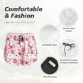 thumbnail image 6 of Lsque Rose Flowers Printed Women's Running Shorts with Liner Pockets,Elastic Quick Dry Workout Athletic Gym Yoga Shorts,Womens High Waist Shorts-X-Large, 6 of 9