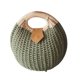 thumbnail image 3 of Bolso de ratán Bolso de mano de moda con forma de concha de paja para mujer Mujer Dama (Verde), 3 of 6