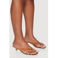 thumbnail image 2 of Women's Clear Jelly Kitten Heel Open Toe Thong Sandals, 2 of 3