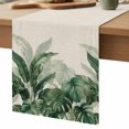 thumbnail image 7 of Table Runners 72 Inches Long Dress Scarves, Palm Leaves Tropical Farmhouse Kitchen/Dining Table Runner, Coffee Tablerunners, Green Botanical Summer Linen 18x72 Inch, 7 of 7