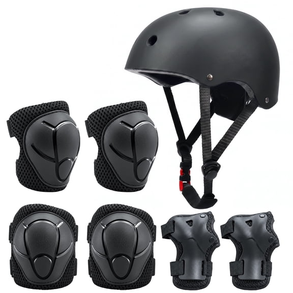 Kids Bike Helmet for Boys Girls, Adjustable Protective Gear Set with Knee Elbow Pads Wrist Guards for Bicycle Scooter