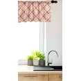 thumbnail image 3 of Ambesonne Checkered Window Valance, Abstract Tartan Ornaments, 42" x 12", Coral and Pale Yellow, 3 of 3