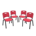 thumbnail image 1 of Paquete de Sillas Lifetime 4 Piezas Apilables Rojas, 1 of 3