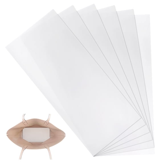 6pcs Handbag Base Shaper Plastic Bag Base Shaper Insert 12x5 inch Clear Rectangle Purse Bottom Insert Bag Stabilizer