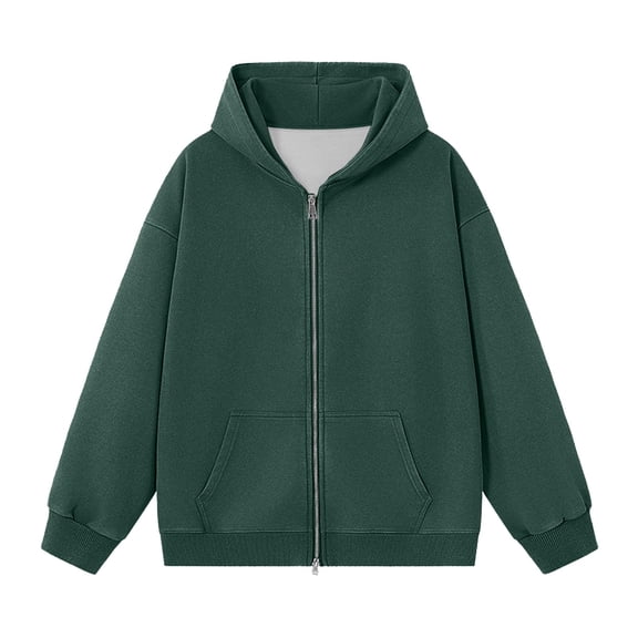 Bibifish Womens Hoodies Two‑way zipper Hooded Sweatshirts Relaxed Fit Casual Long Sleeve Hooded Sweatshirts