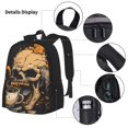 thumbnail image 3 of Balery Grim Coffee Skull Mochila escolar 3 en 1 para niños: mochila resistente con lonchera térmica y estuche para lápices. Mochila escolar para niños y niñas., 3 of 7