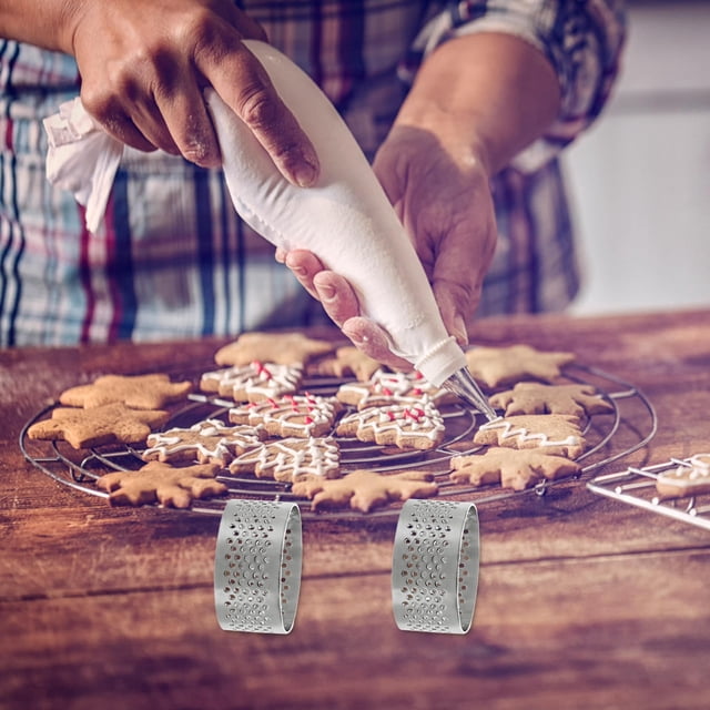 YSNOOWE 10Ud Perforados Para Tartas De Acero Inoxidable Para Repostería En Casa