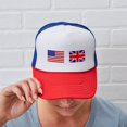thumbnail image 6 of CafePress - USA / UK Flags - Adjustable Unisex Printed Trucker Hat with Mesh Back, 6 of 10