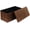 BROWN, variant on PINPLUS 30" Folding Storage Ottoman Bench, Faux Leather Footstool for Living Room,Toy Chest for Gril, Pink