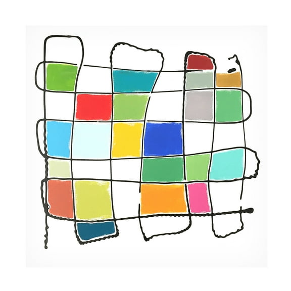 Canvas Wall Art - Sharon Pierce McCullough 'Lines of Communication II' Wall Art for Living Room, Bedroom, or Office Décor by Trademark Fine Art - 14 x 14 Inches