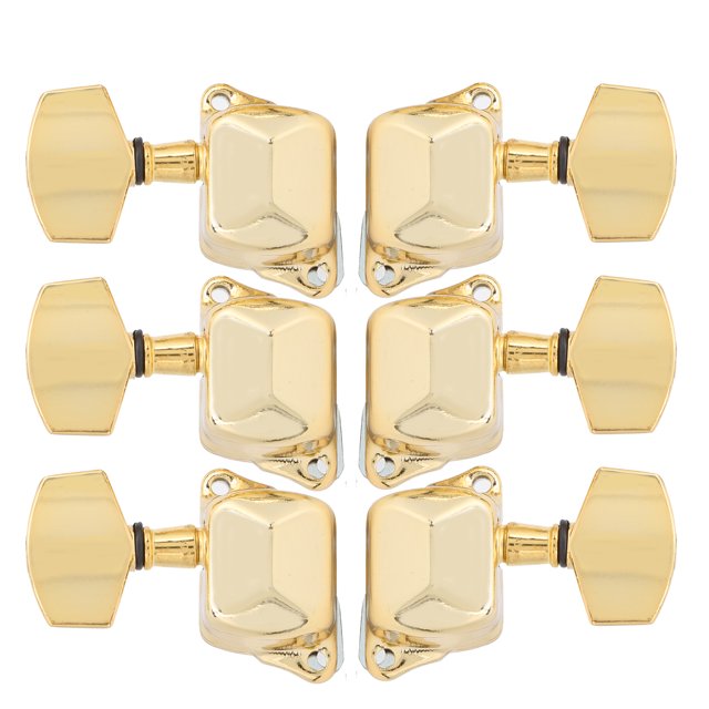 Semi-Closed Guitar Tuning Keys, Anti-Corrosion Metal Tuning Pegs, Metal Structure Easy To Install For Folk Guitar Instrument Lovers